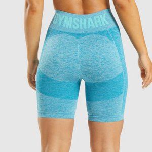 Gymshark Flex Cycling Shorts - Teal Marl/ Light Grey